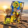 Club America Print Beach Towel Design, Soft, Lightweight. for Home Bathroom, Spa, Pool, Yoga, Surfing, Camping, Gift for Family, Friend