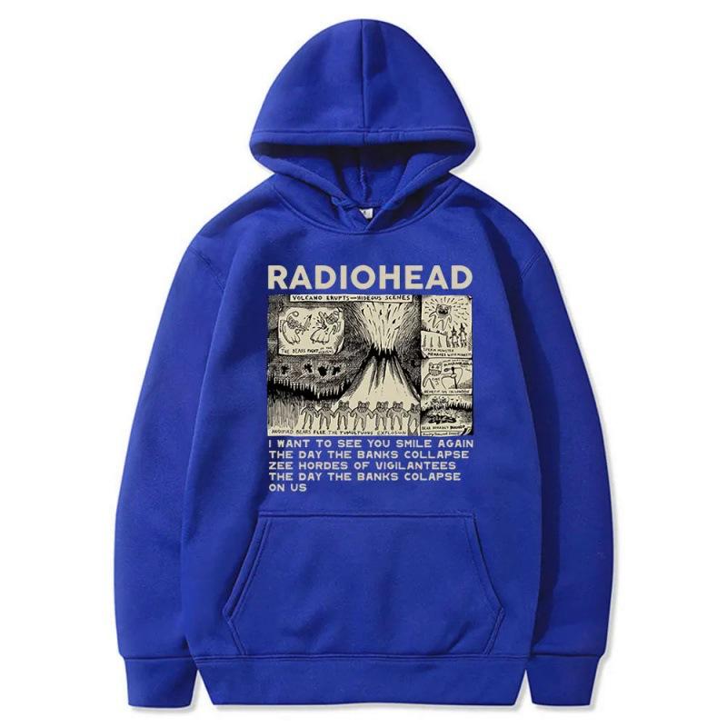 Vintage Radiohead Bluza Z Kapturem Hoodie