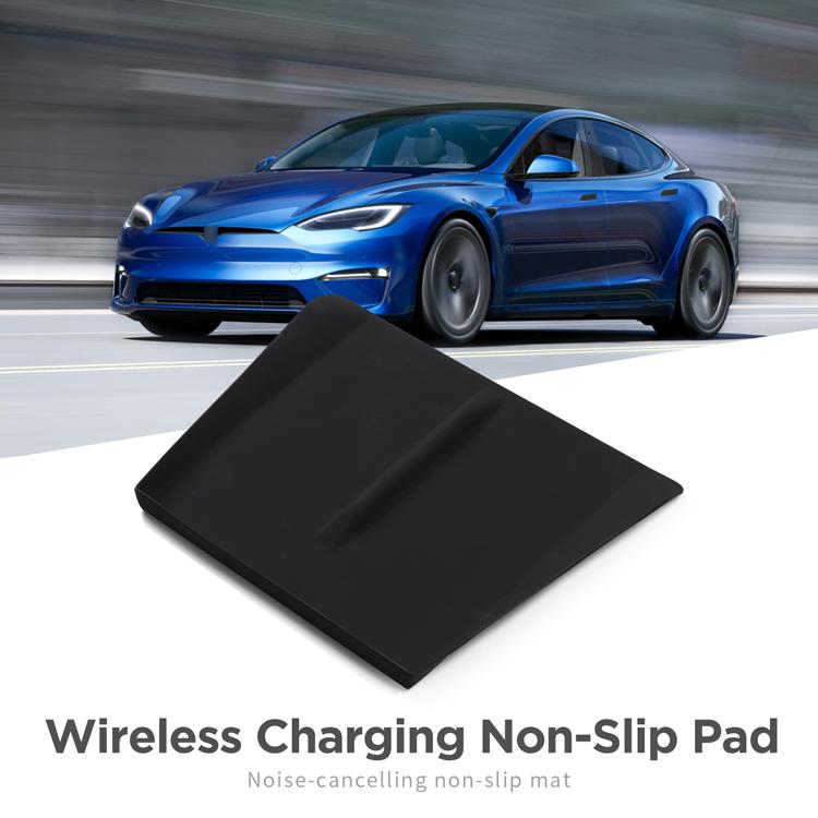 Для Tesla Model S 2025 противоскользящая накладка силиконовая автомобильная беспроводная зарядная накладка для телефона модель S нескользящий коврик автомобильные аксессуары