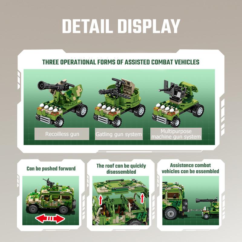 Военная серия патрульная машина сборка строительные блоки MOC автомобиль конструктор набор для мальчиков развивающие игрушки праздничные подарки