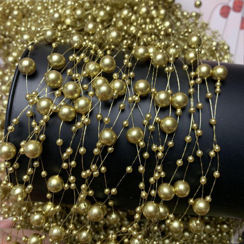 Цепочка из бусин с имитацией жемчуга и цветными кисточками для создания свадебных аксессуаров для волос и букетов для рук своими руками