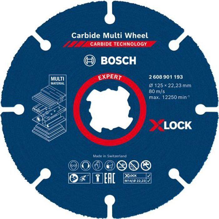 Disque à tronçonner - BOSCH EXPERT - 2608901193 - 125mm - Technologie Carbure - Multimatériaux