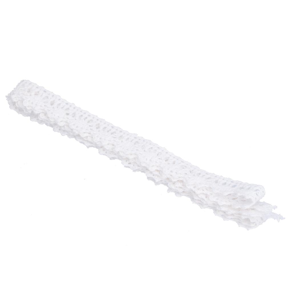 Lace Ribbon Cotton Thread 20 Yards White Decorative Accessories for Clothing Gift Decoration