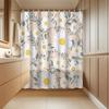 1 piece of printed white daisy pattern shower curtain, polyester fabric, machine washable, suitable for bathroom decoration