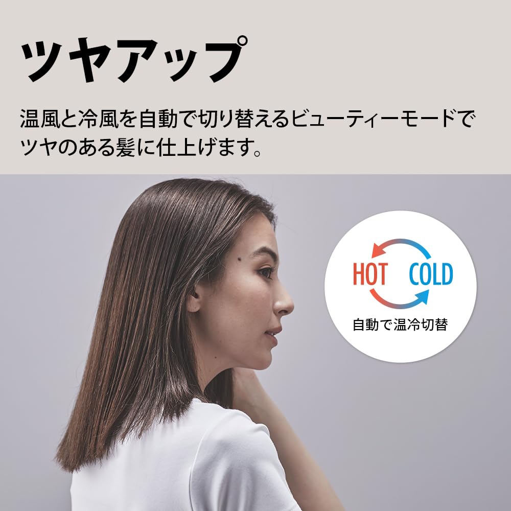 Сушилка Sharp Plasmacluster Beauty Drape Flow Dryer бежевого цвета с большим объемом воздуха, быстрая сушка, красивые волосы, увлажнение, контроль статического электричества IB-WX901-C