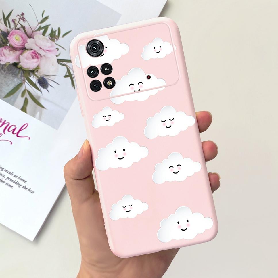 For Xiaomi Poco M4 Pro 4G Case Little Daisy Astronaut Pattern Soft Silicone Covers For Xiaomi Poco M4Pro 6.43"Bumper Phone Cases