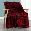 Rose Customize Your Name Blanket Throw Customizable Blanket Warmthful Decor Perfect for Seaside Picnics Chair Home Decor Four Seasons Universal