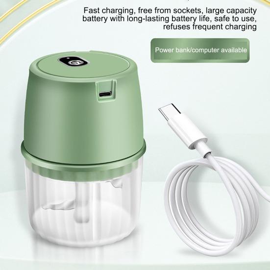 Электрический мини-измельчитель для еды, 250 мл, перезаряжаемый через USB, с одной кнопкой, энергосберегающий измельчитель для чеснока
