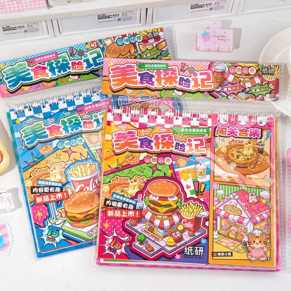 Food Adventure Story 3D Landscape Sticker Decorative DIY Cabin Scene Sticker Toy