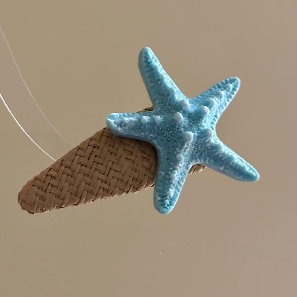 Летняя заколка для волос в виде морской звезды в корейском стиле, милая заколка для челки, элегантная заколка для волос в виде морской звезды для женщин/девочек