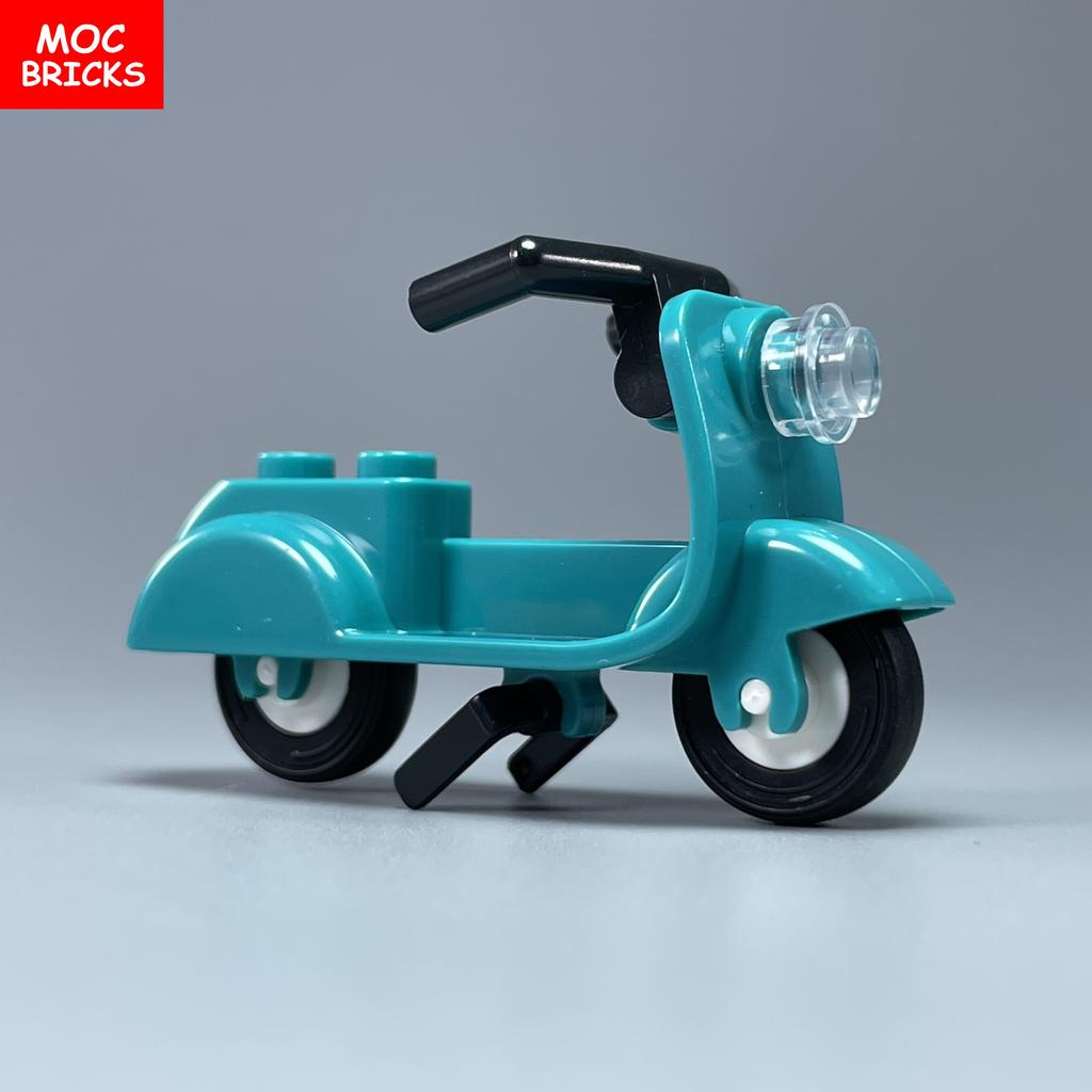 MOC Кубики Самокат с подставкой Мотоцикл Угловой руль Сборка Строительные блоки совместимы с 15396c01 Игрушки подарки для детей