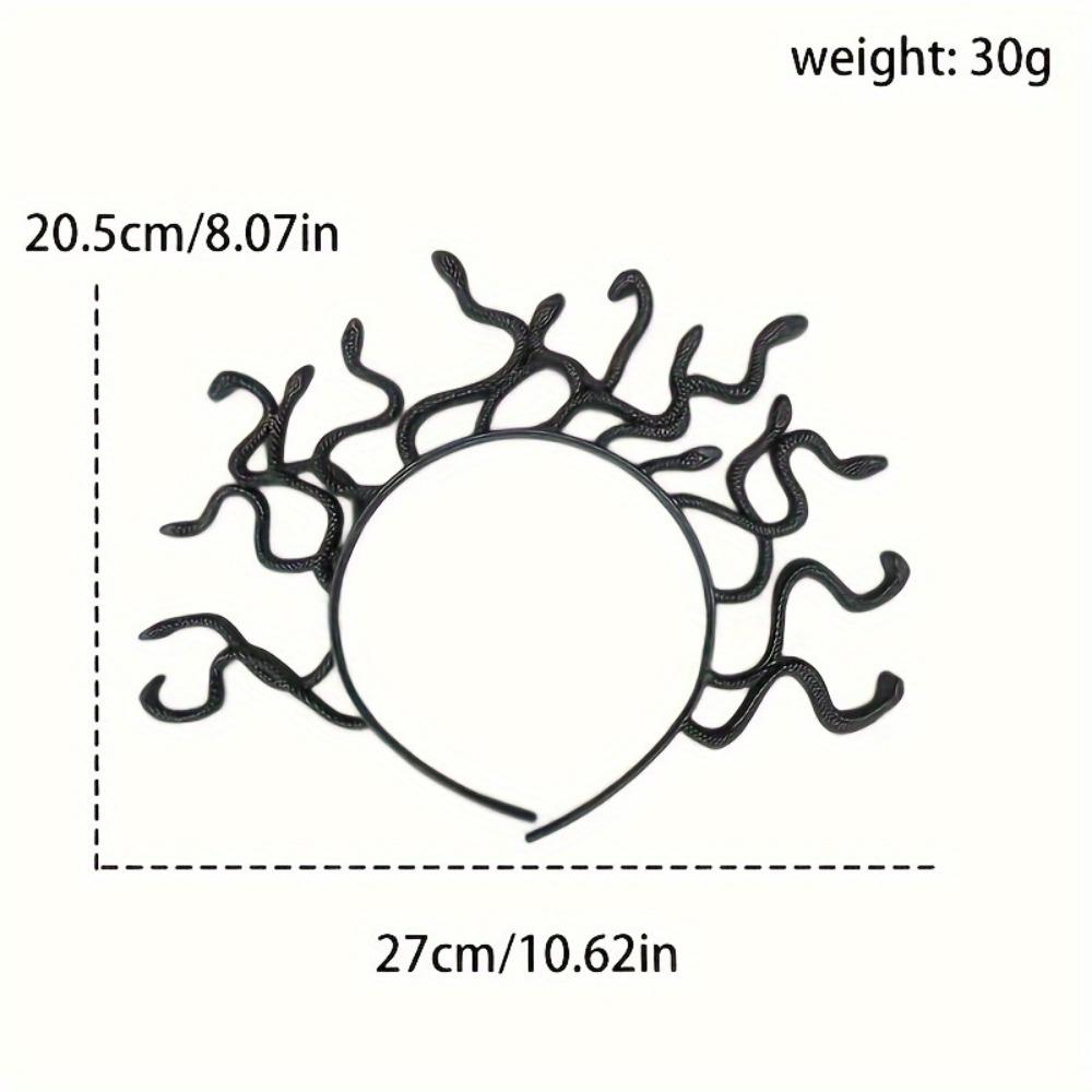 New Colored Halloween Headband Greek Mythology Stage Performances Snake Hair Hoop Scary Headwear Cosplay Prop Party Supplies
