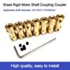Приводной вал 2 мм, 5 разъемов, соединительная муфта, редуктор вала двигателя, латунный гибкий разъем