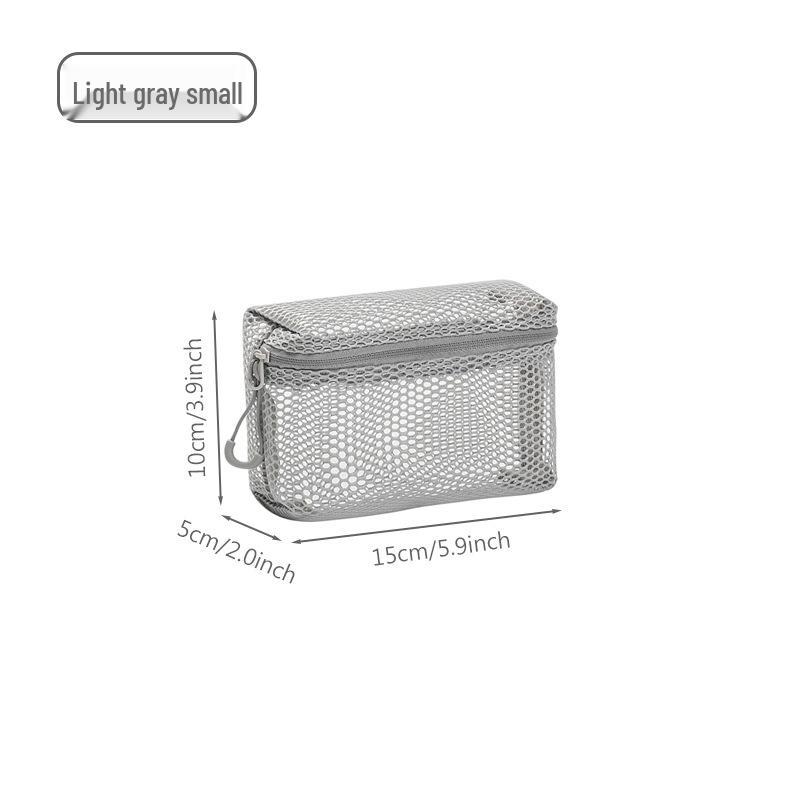 Женская портативная сетчатая сумка-соты для макияжа и туалетных принадлежностей - Видимое хранение, маленькая и легкая косметичка для кистей для путешествий.