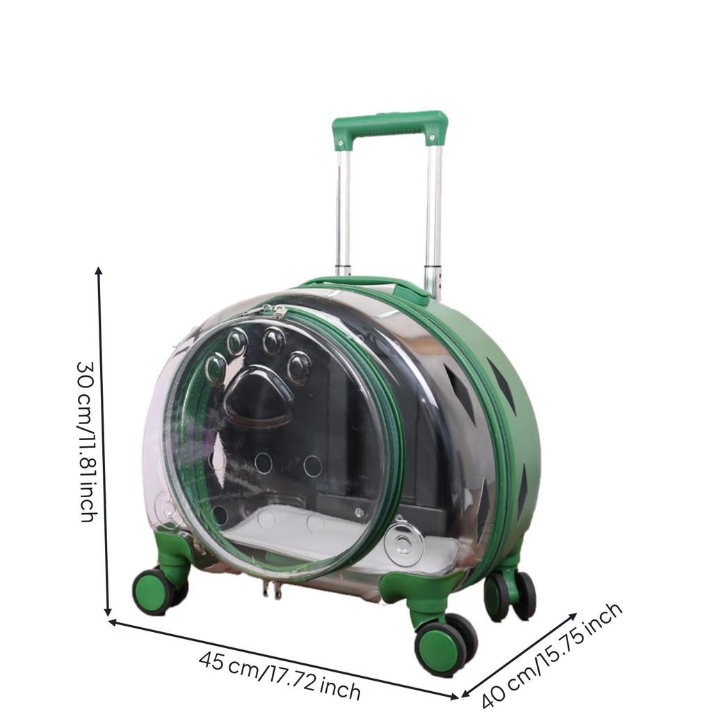 Wheeled Pet Carrier with Wheels Hard-Sided