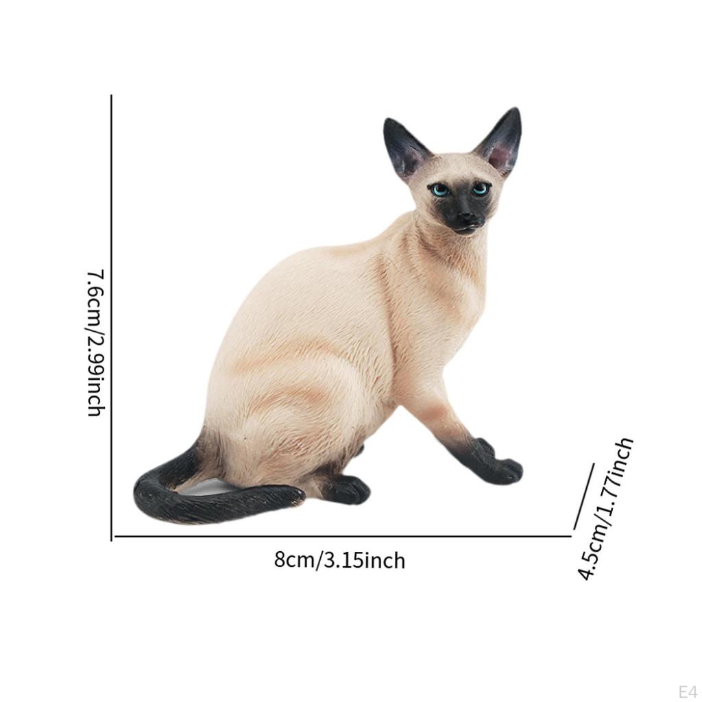 Cat Figurine Model for Office Decor and Pet Lovers