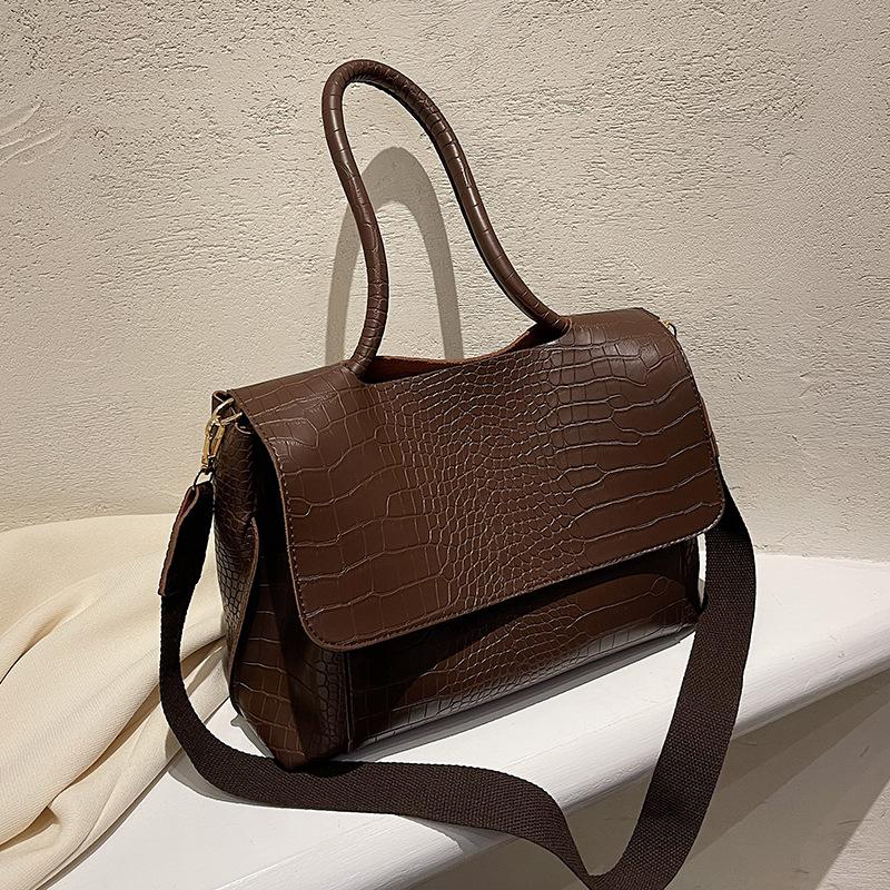 Женская сумка, новая повседневная большая емкость, искусственная кожа, модная однотонная универсальная сумка через плечо