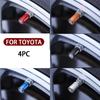 4 шт. Матовые колпачки на ниппель колеса автомобиля для Toyota RAV4 Corolla Camry Frontier Supra C-HR Hilux Tacoma PradoCorolla CHR Аксессуары
