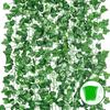 16/24pcs Plastic Artificial Ivy Leaf Plant  Vines Hanging For Home Garden Wedding Decoration