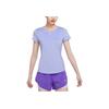 One Quick-Dry Slim Fit Solid Color Casual Printed Sports Round Neck Short Sleeve T-Shirt Women Tops Purple DD0627-569