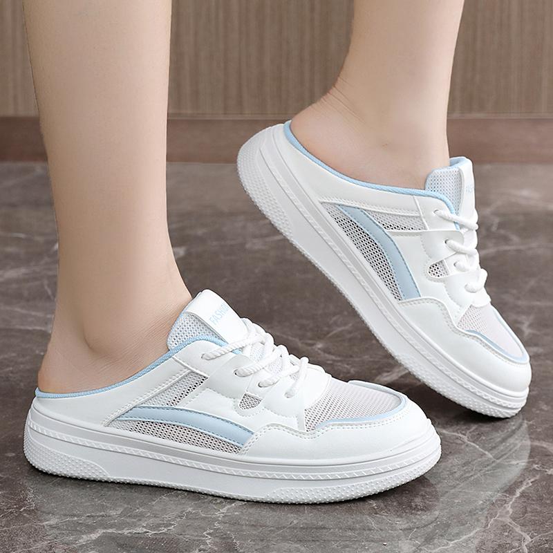 Summer Half Dragged Little White Shoes for Women