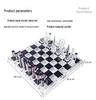Transparent Acrylic Chess Set: Wear-Resistant Pieces & Plexiglass Board for a Luxurious Desktop Game Experience
