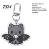 Acrylic Keychain Charm Halloween Bat Wing Cat Keychain, Black Car Key Wear Resistant Holder Ring, Handbags Backpacks Decorative Accessories for Party