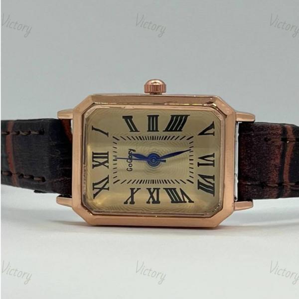 Классические женские часы Lonzomoni с кожаным ремешком