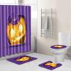 Halloween Shower Curtain Floor Mat Combination Four-Piece Set Kitchen Absorbent Non-Slip Carpet Bedroom Door Mat