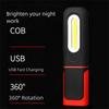 Super Bright Magnetic Work Light 360° Rotation USB Rechargeable Flashlight Car Repair