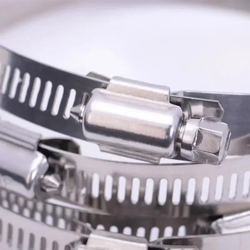 10 Pieces Adjustable 304 Stainless Steel Screw Hose Clamp Car Fuel Faucet Hose Clamp Worm Gear Clamp Hardware Accessories