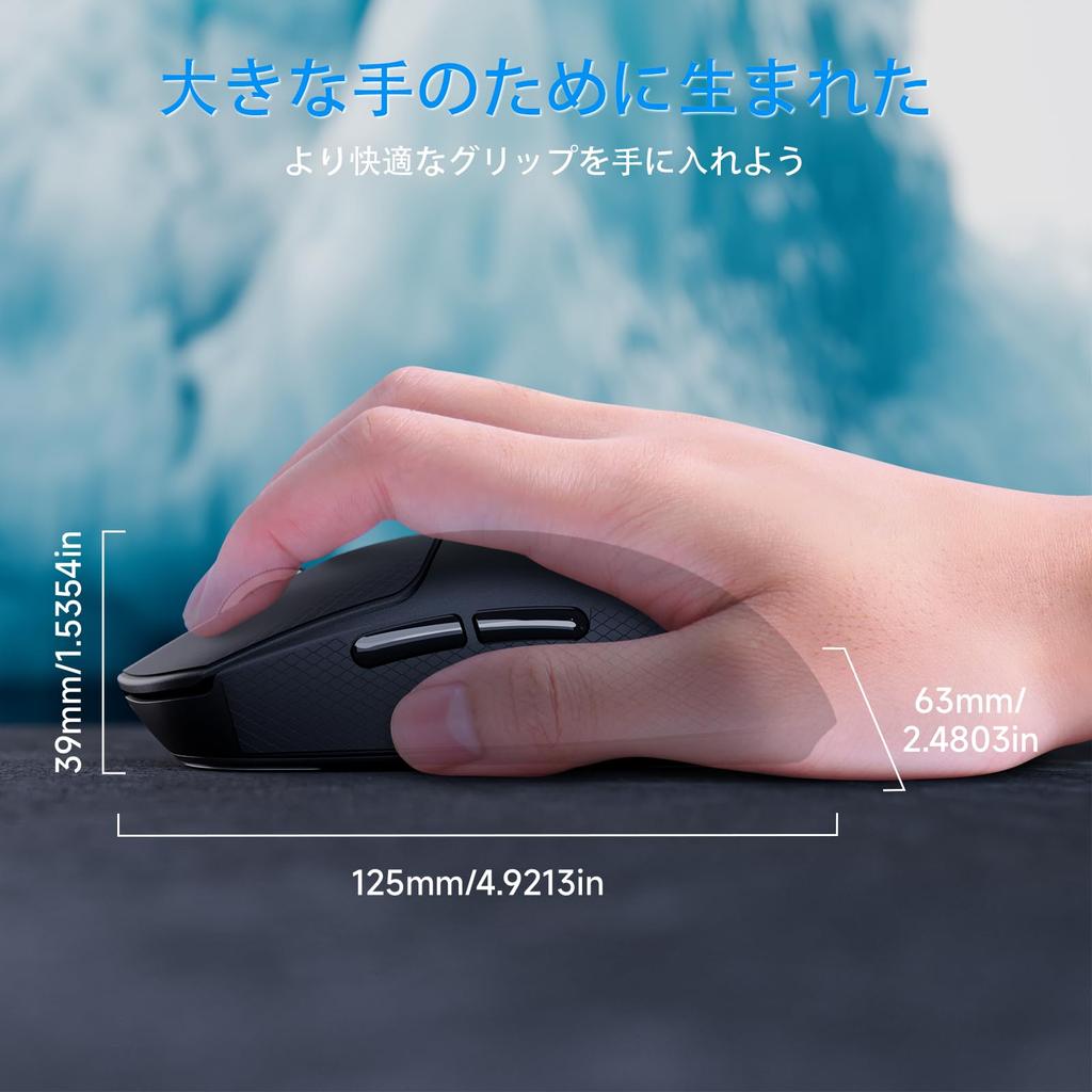ATTACKSHRAK X8PLUS Lightweight Wireless Gaming with Original Phase Chip DPI Up to Suitable for Medium and Large Hand 500mAh Compatible with AI Cloud