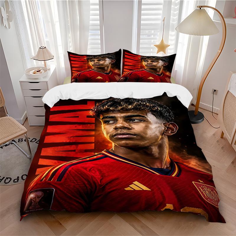 Spanish Football Player Print 3Pcs Bedding Setduvet Cover With 2 Bedropillowcase Home Birthday Gift