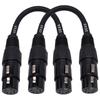 CESS-271 Переходник XLR 5-pin мама - XLR 5-pin мама, 6 дюймов, DMX-кабель, 2 шт. в упаковке
