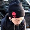 New Autumn and Winter Men's and Women's Woolen Hats Punk Embroidered Skull Cold Hats Personalized Hip Hop Pullover Knitted Hats