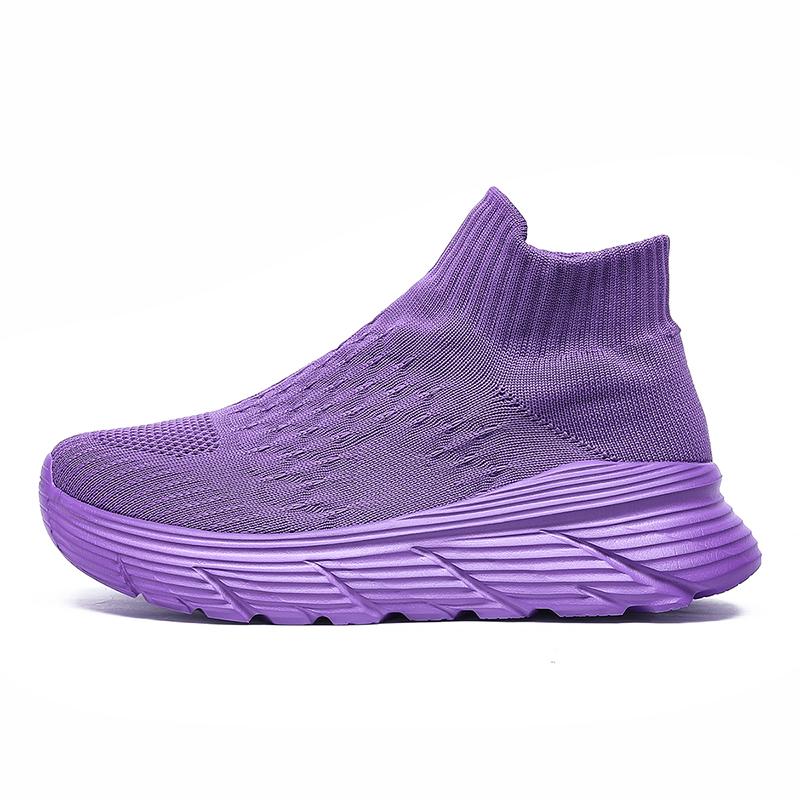 Spring/Autumn Men's/Women's Flying Knit Elastic Socks Shoes Breathable Ultra Light Fitness Outdoor Running Shoes