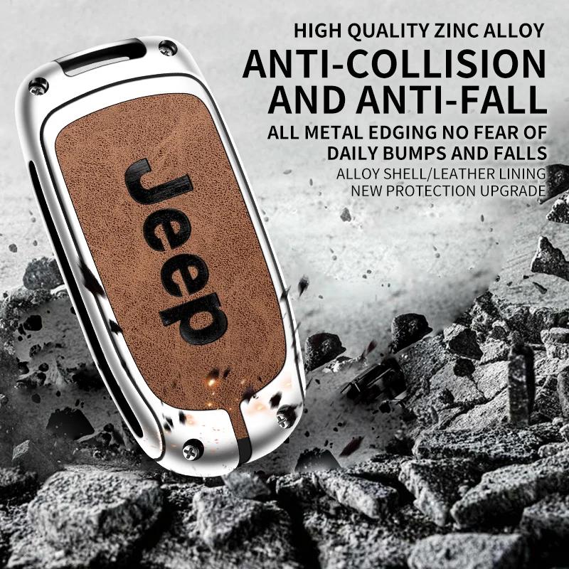 Для Jeep Jeep Grand Cherokee Wrangler JK Renegade Patriot Commander Compass Gladiator Wagoneer Автомобильный сплав Чехол для ключей Сумка для ключей Она