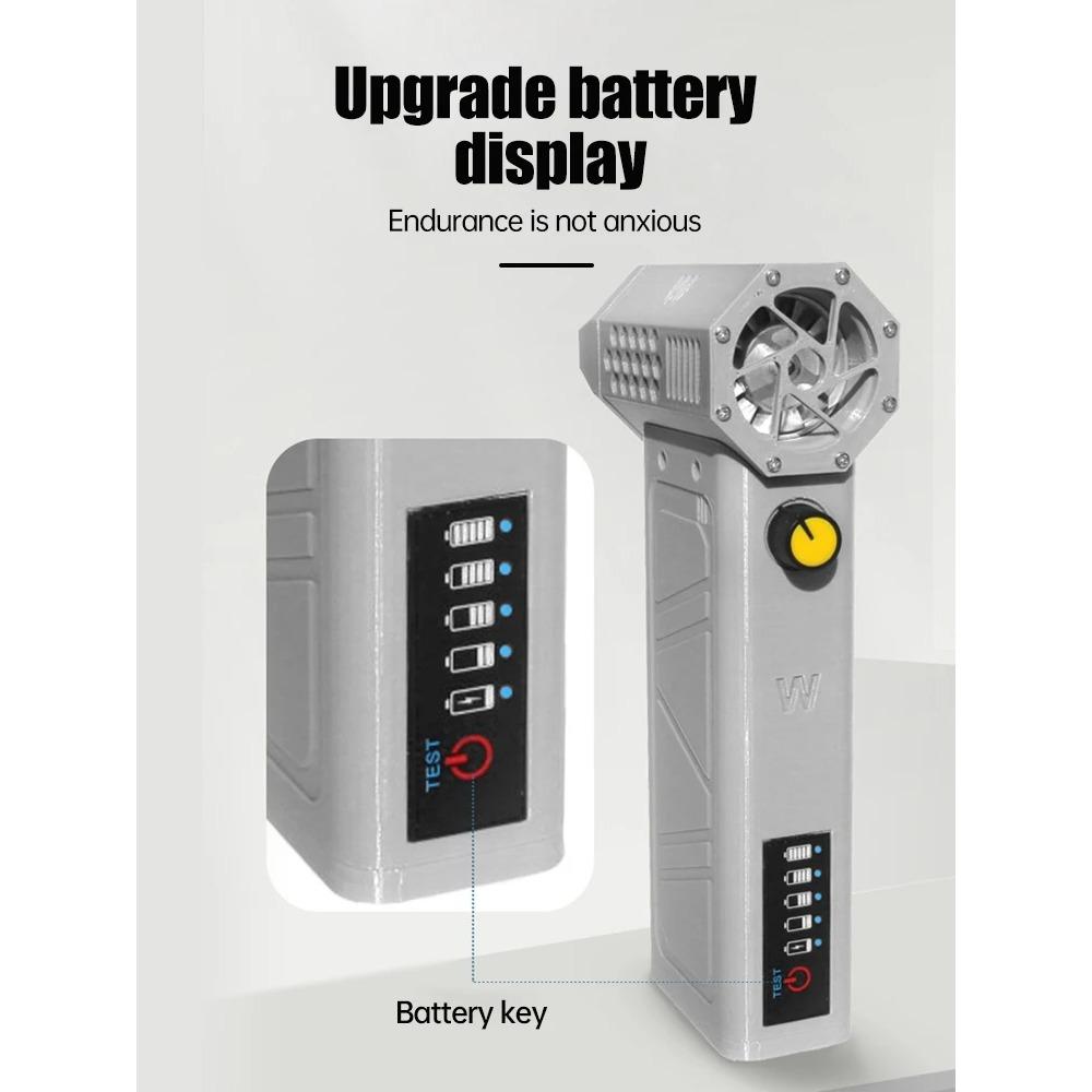 1PC Turbojet Fan Brushless Motor Handheld Duct Fan 52M/S Portable C-type Charging with Power Display Vent