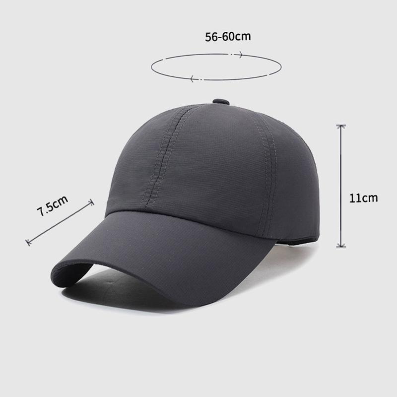 Spring Summer Quick-Drying Breathable Baseball Cap for Men Outdoor Sports Empty Top Hat Sunshade Sunscreen Cap Thin Cap