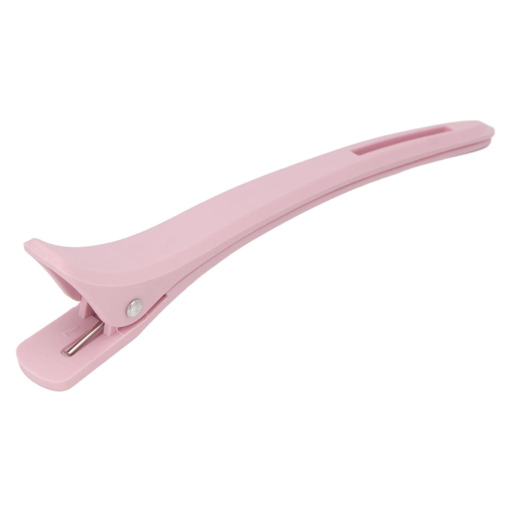 12Pcs Styling Hair Clips Slip Free Pink Duck Bill Clips for Flat Ironing Coloring Blow Drying