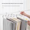 Five-Layer Multifunctional Folding Pants Hanger with Non-Marking Clips for Wardrobe Storage