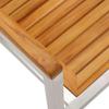 Garden Dining Set 5 pcs Solid Acacia Wood and Stainless Steel