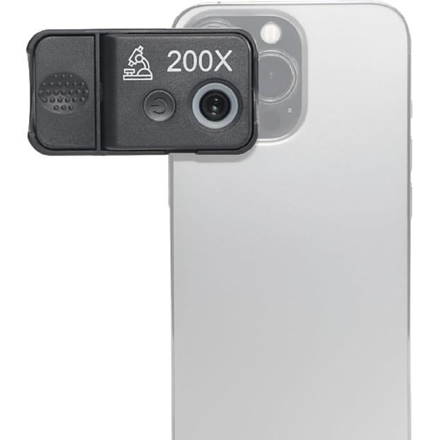 Объектив микроскопа для мобильного телефона Andoer 200X со встроенными светодиодными/УФ-подсветками, CPL-фильтром, микрообъектив для телефона с универсальным зажимом для телефона, замена для iPhone