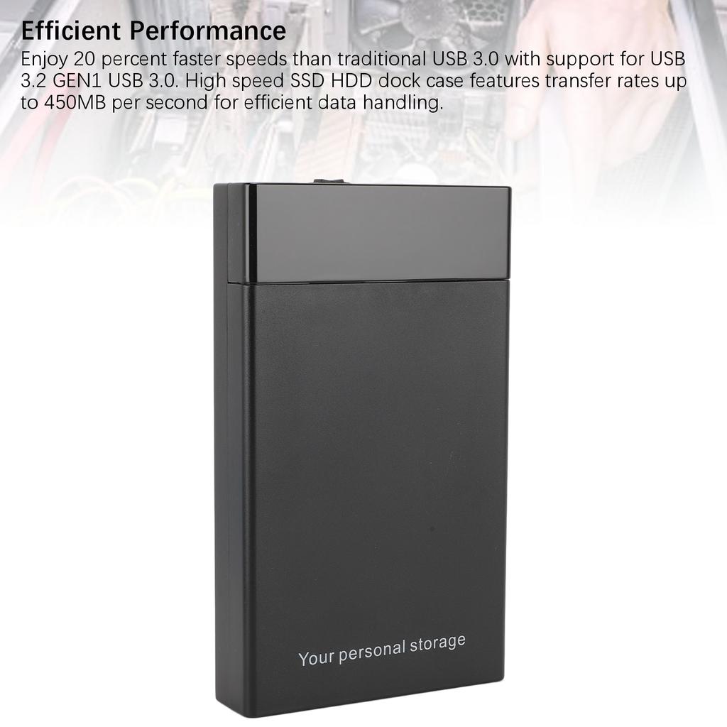 Hard Drive Enclosure 16TB 5Gbps USB3.0 Plug and Play External Hard Drive Enclosure for 2.5 3.5 Inch
