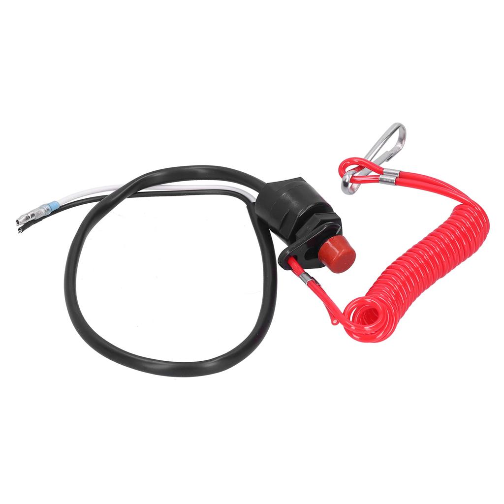Universal Boat Outboard Engine Motor Kill Stop Switch With Safety Tether Lanyard Kit