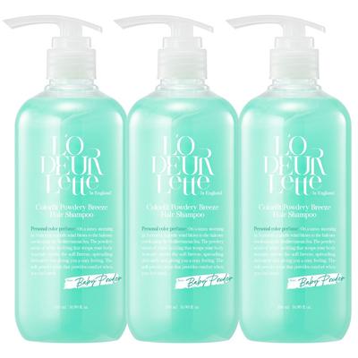 Парфюмированный шампунь с ароматом детской присыпки Lauderette Color Fit для волос и кожи головы, 1 л, 3 шт.