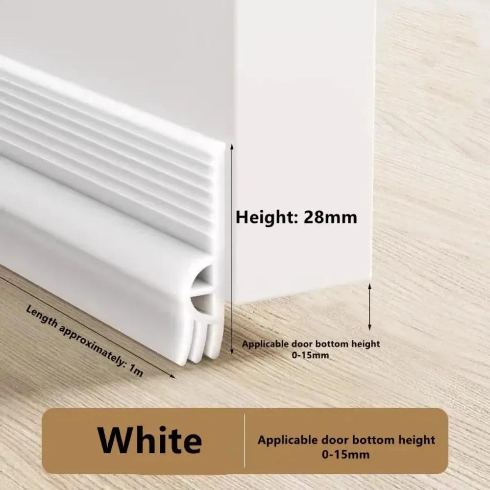 Уплотнитель низа двери из ТПЭ Тройная звукоизоляционная конструкция Для безрамных раздвижных дверей Шкафов Гардеробов Душевых кабин 1 м