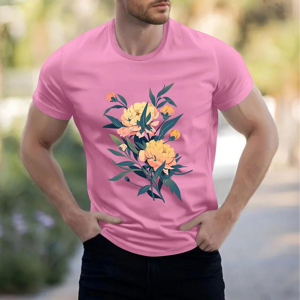 Men's Stand Collar Short Sleeve Shirt Loose Leisure Holiday Shirt Man