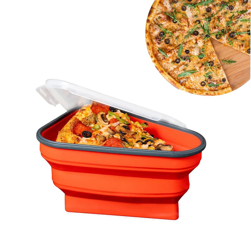 Многоразовый контейнер, складной треугольный контейнер для хранения пиццы, переносной контейнер для ломтиков пиццы, кухонные принадлежности