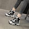 High-top Women's Shoes Casual Sports Student Women's Single Shoes Thick-soled Wedges Increase In Height